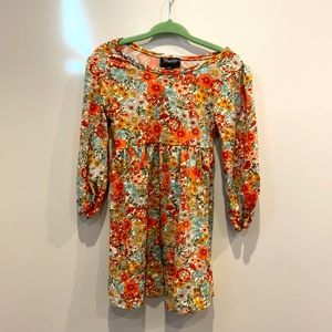 Long sleeve Floral Dress size: 24 months